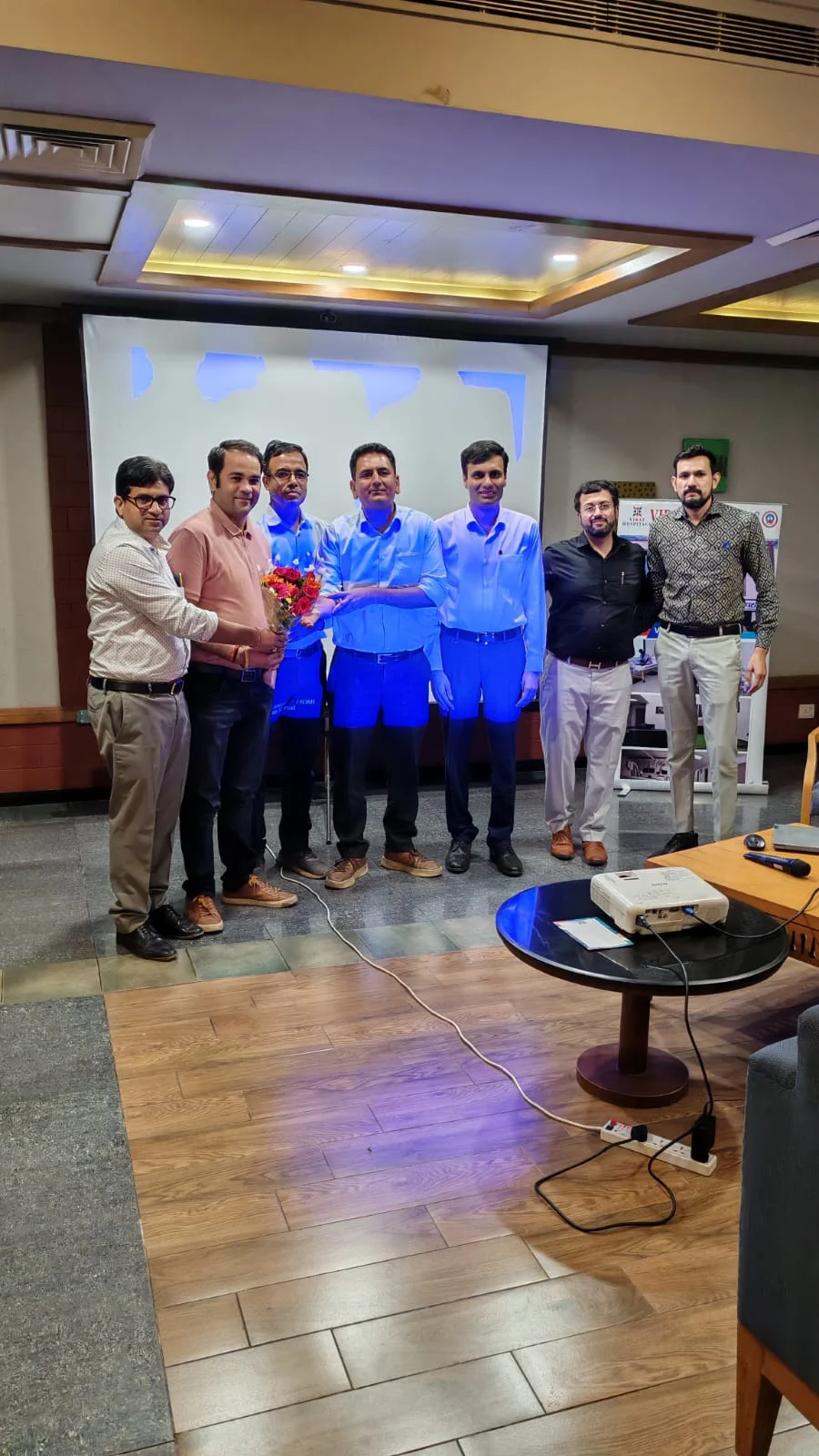 Virat Hospitals team collaborating during a clinical case discussion