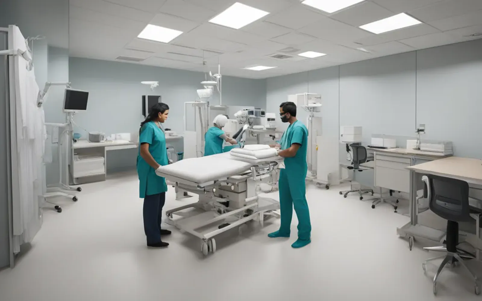 Occupational health centre infrastructure and equipment setup