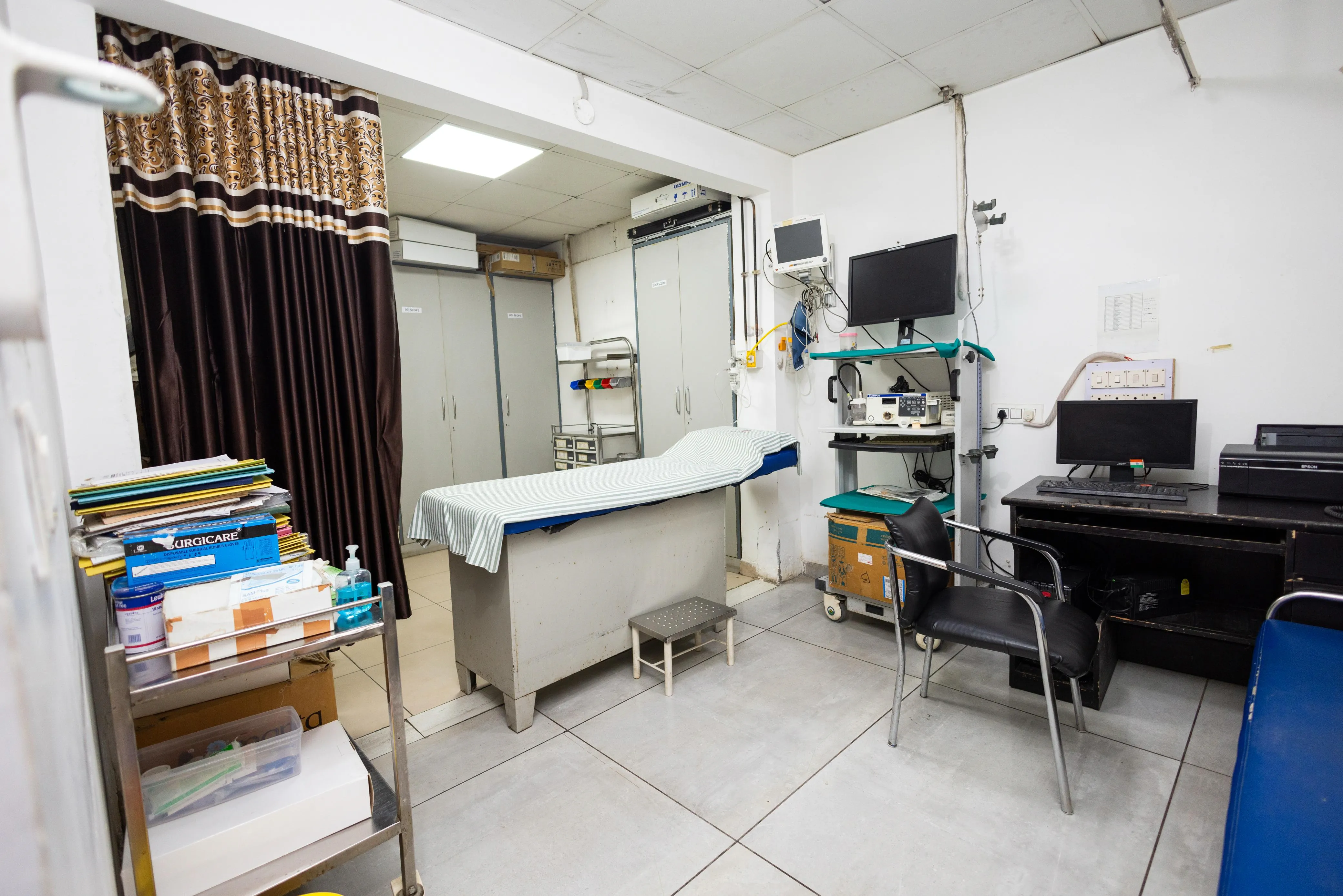 Procedure room for endoscopy services at Virat Hospitals
